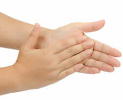 Feature image Image of hand claping isolate on white background